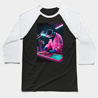 Neon surgeon in cyber operation theatre Baseball T-Shirt